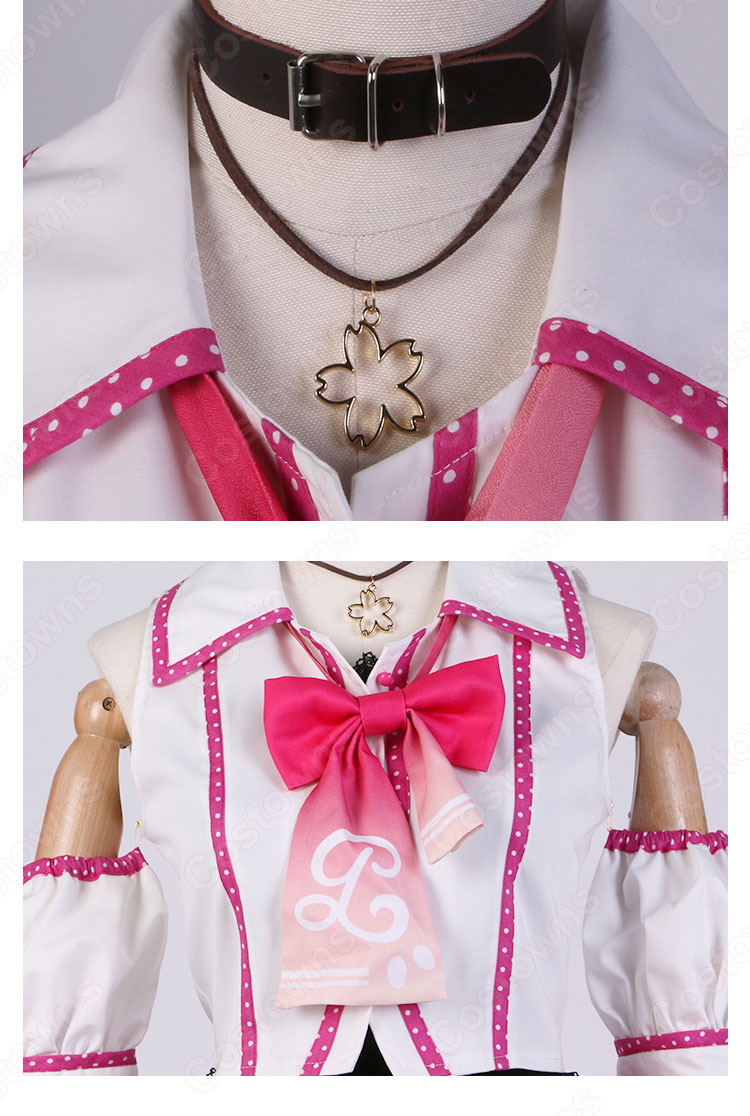 スクフェス 嵐千砂都 コスプレ衣装 『ラブライブ！ スクールアイドルフェスティバル』 チェリーブロッサム編 桜のように踊って 覚醒前後 cosplay 仮装 変装-3