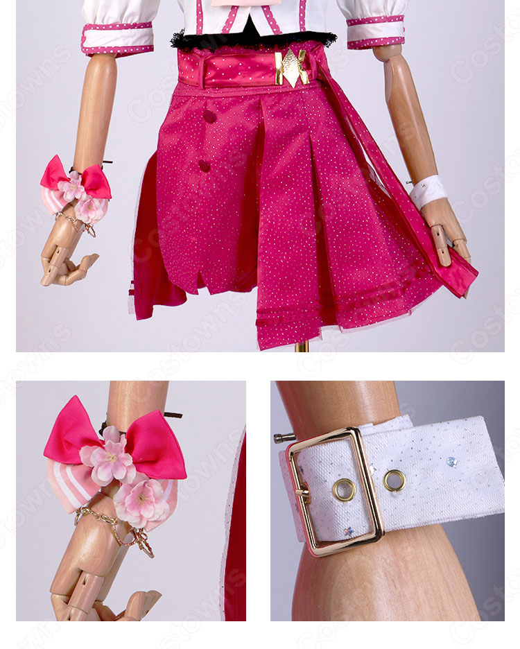 スクフェス 嵐千砂都 コスプレ衣装 『ラブライブ！ スクールアイドルフェスティバル』 チェリーブロッサム編 桜のように踊って 覚醒前後 cosplay 仮装 変装-4