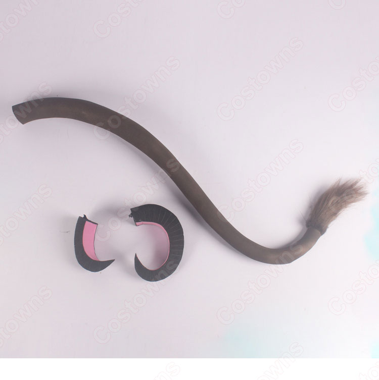 VTuber 魔乃アロエ 尻尾 角 頭飾り コスプレ道具 「hololive(ホロライブ)」 バーチャルYouTuber コスプレ小物 通販-1