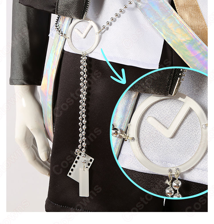 あんスタ 影片みか コスプレ衣装 あんさんぶるスターズ×時光代理人 「スカウト!光影の欠片 Black篇」 cosplay 仮装 変装-6