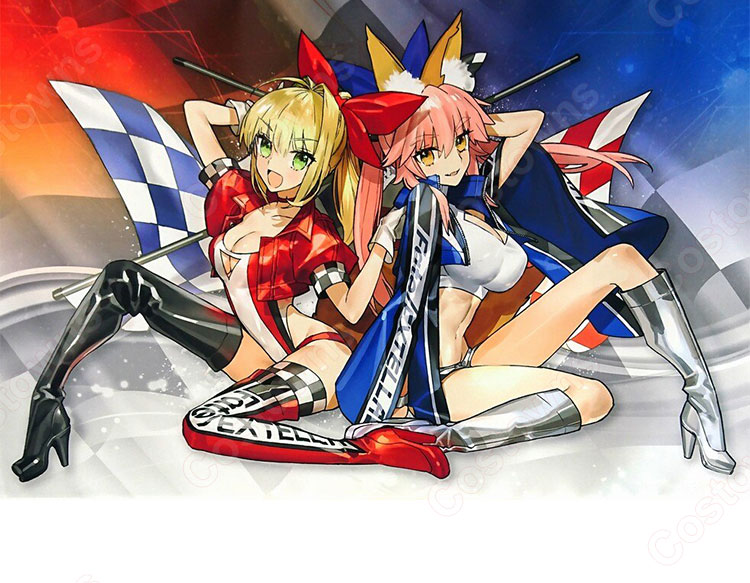 FATEシリーズ ネロ・クラウディウス レースクイーン姿 コスプレ衣装 TYPE-MOON Racing ver. cosplay 仮装 変装-1