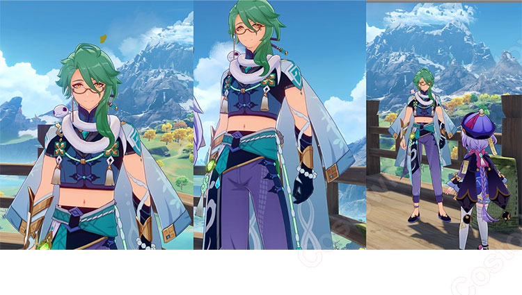 白朮 コスプレ衣装 『原神』 璃月港 不卜廬 薬局 店主 cosplay 仮装 変装-1