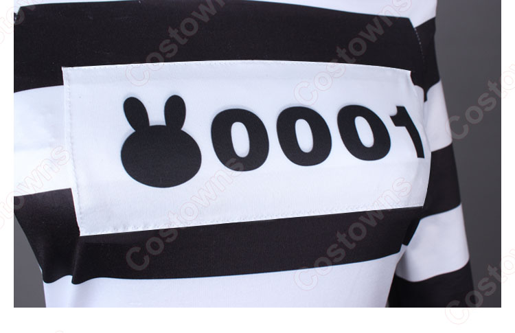 VTuber 兎田ぺこら 囚人服 コスプレ衣装 2021エイプリルフール 新衣装 「hololive(ホロライブ)」cosplay 仮装 変装-8