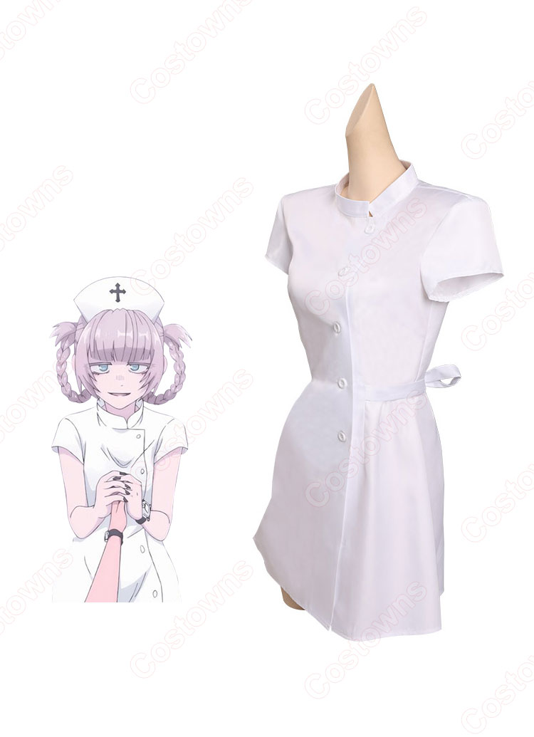七草ナズナ ナース服 看護師 コスプレ衣装 『よふかしのうた』 cosplay 仮装 変装-3