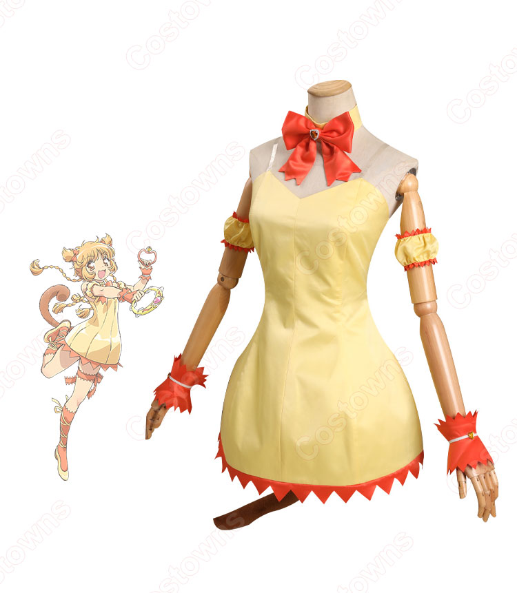 【逸品】 東京ミュウミュウ Costowns - コスプレ衣装 バトルコスチューム ミュウプリン 黄歩鈴 コスプレ衣装