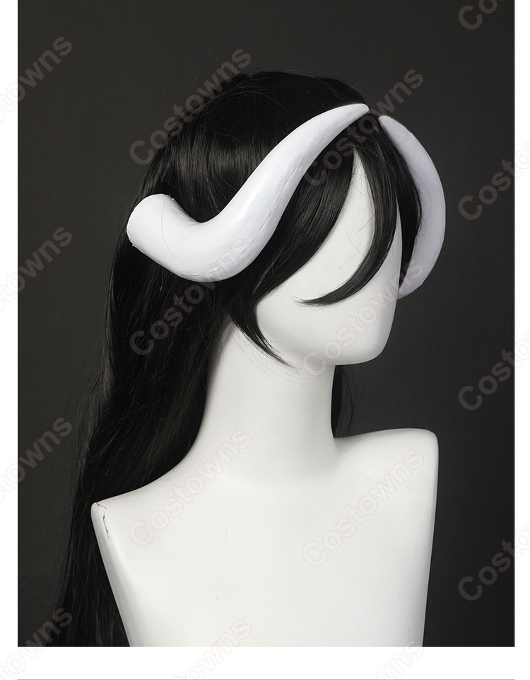 アルベド ドレス コスプレ衣装 TVアニメ オーバーロード 慈悲深き純白の悪魔 cosplay 仮装 変装-11