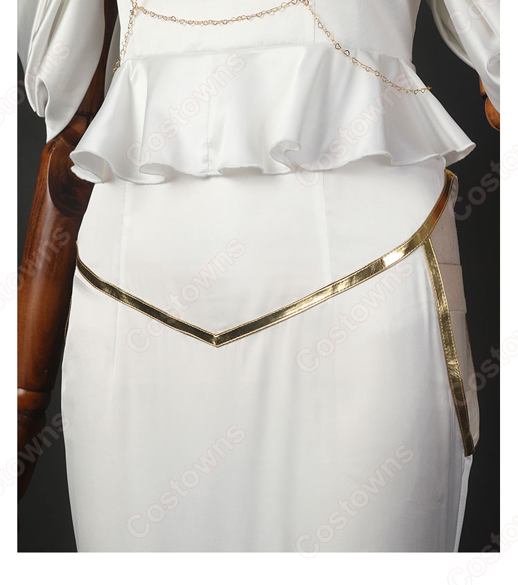 アルベド ドレス コスプレ衣装 TVアニメ オーバーロード 慈悲深き純白の悪魔 cosplay 仮装 変装-7