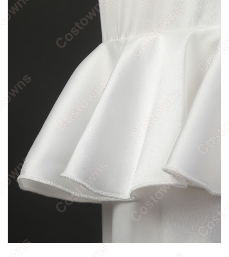 アルベド ドレス コスプレ衣装 TVアニメ オーバーロード 慈悲深き純白の悪魔 cosplay 仮装 変装-9