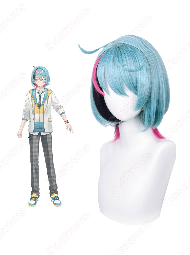 にじさんじ 金子鏡(かねこ きょう) コスプレウィッグ VTuber ILUNA 1年生 耐熱かつら cosplay wig 通販-3