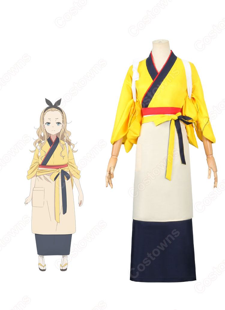 クルミ 喫茶リコリコ 制服 コスプレ衣装 リコリス・リコイル 和服 cosplay 仮装 変装-1
