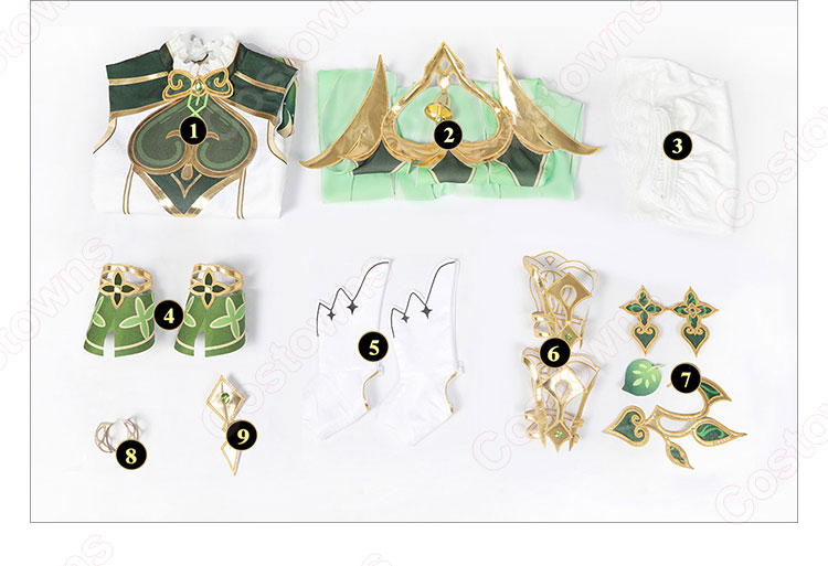 原神 謎の少女 ナヒーダ(Nahida ) 子供用 コスプレ衣装-17