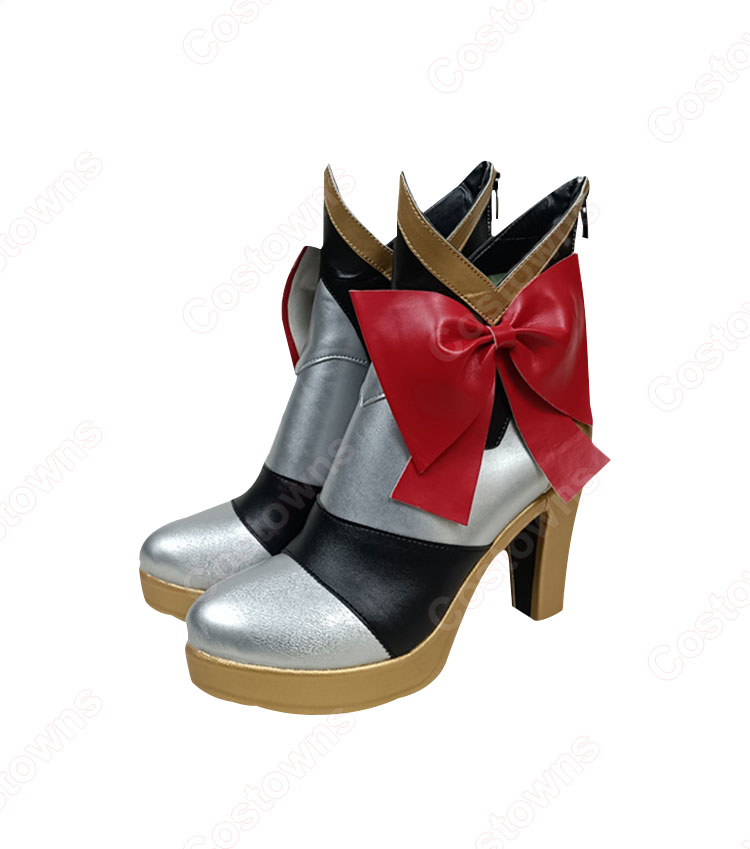 原神 ノエル コスプレ靴 モンド 西風騎士団 メイド コスプレ シューズ /ハイヒール コスプレ用 道具-3
