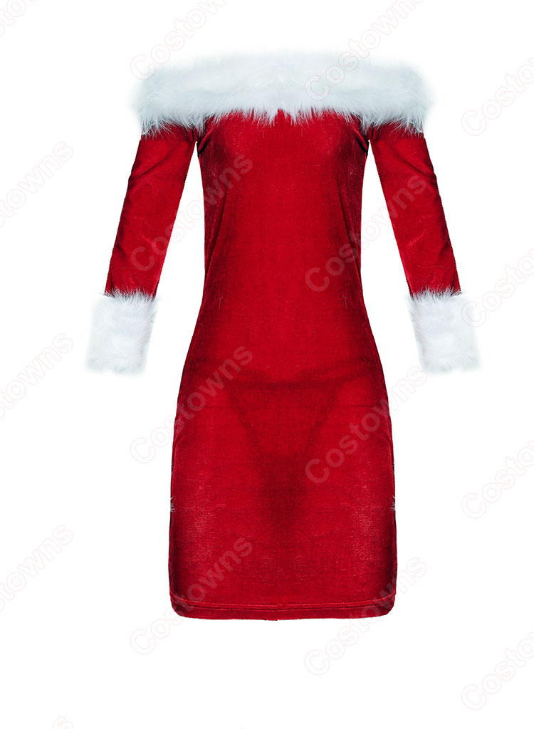 クリスマス コスプレ 衣装 チャイナ風 コスチューム ハロウィン 仮装 ミニワンピース セクシー サンタ衣装 ふわふわ 柔らかい 変装 レディース ワンピース-2