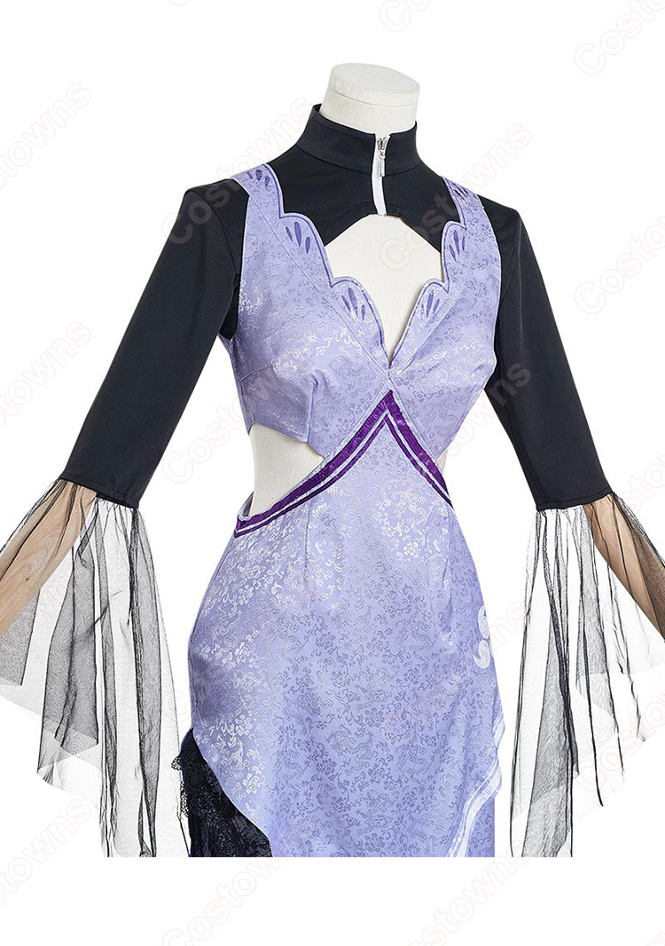 原神 雷電将軍 チャイナドレス コスプレ衣装-7