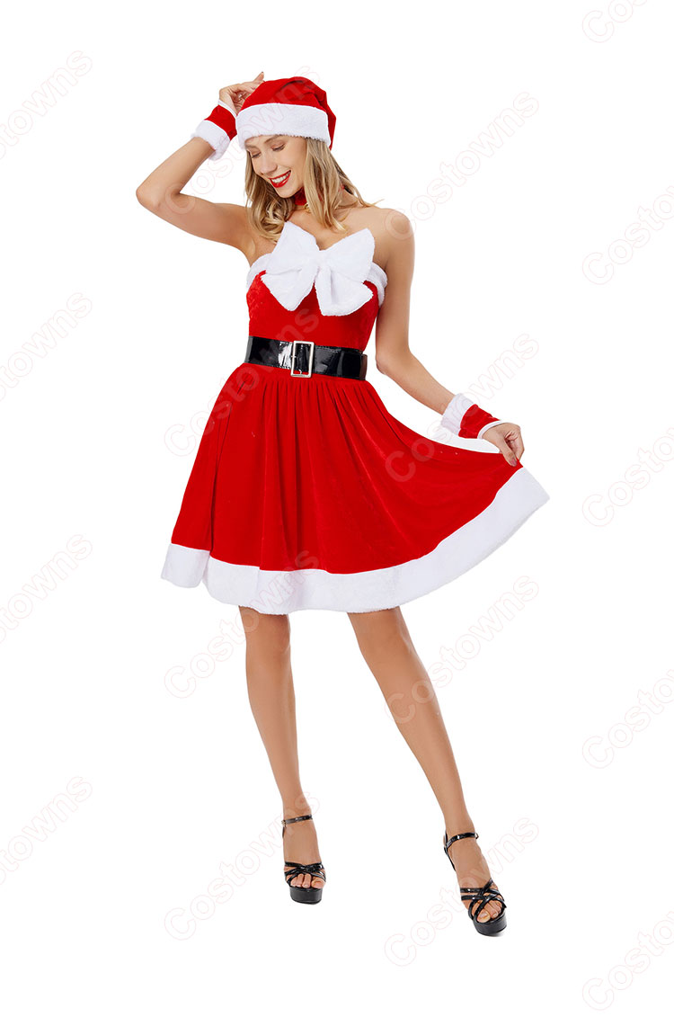 サンタ コスチューム クリスマス ワンピース 可愛い ハロウィン 仮装 セクシーコスプレ衣装 セット クリスマス グッズ レディース 日常着-2