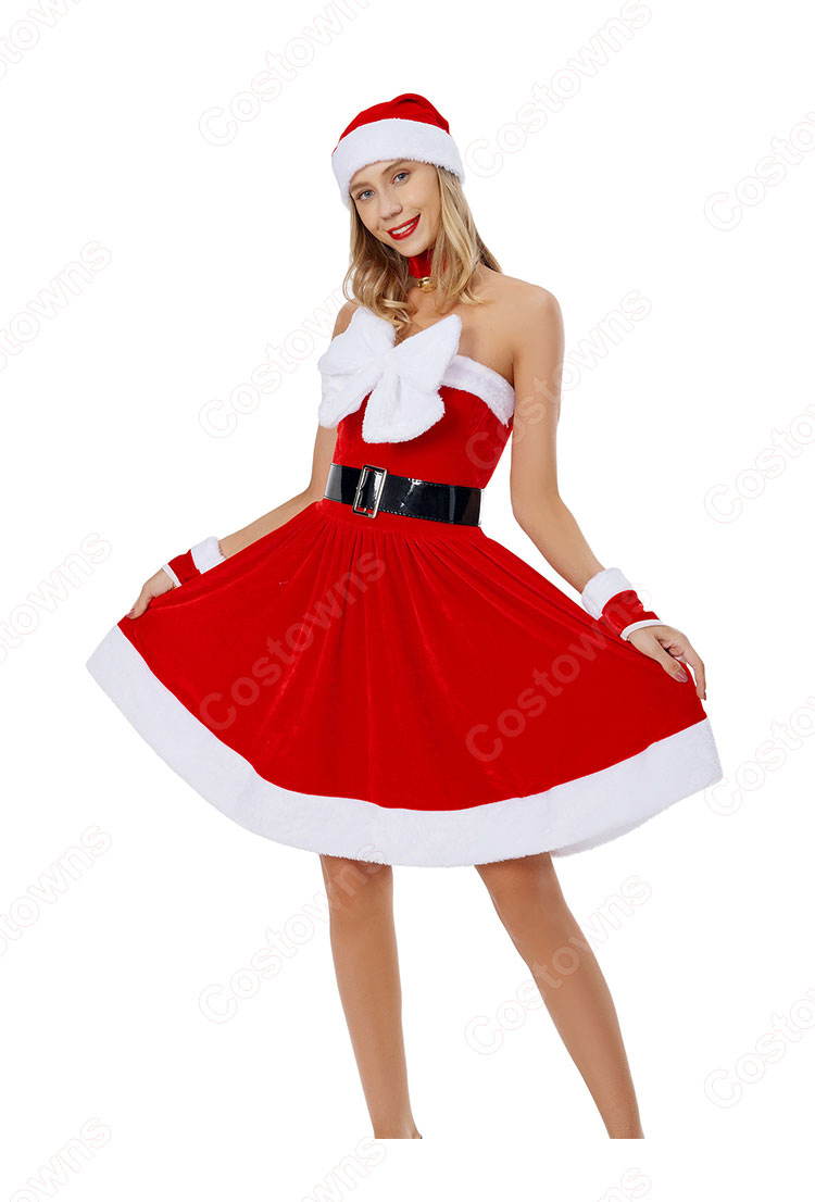 サンタ コスチューム クリスマス ワンピース 可愛い ハロウィン 仮装 セクシーコスプレ衣装 セット クリスマス グッズ レディース 日常着-4