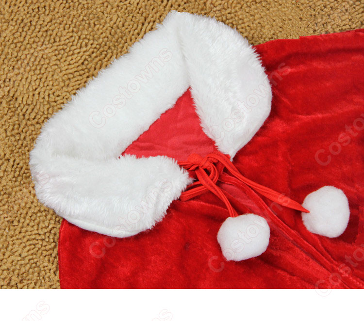 クリスマス マント サンタ 赤 マント ハロウィン 仮装 柔らかい コスプレ衣装 大人子供 通用 かわいい イベント仮装 パーティー 発表会 学園祭 文化祭 演出服 日常着-4