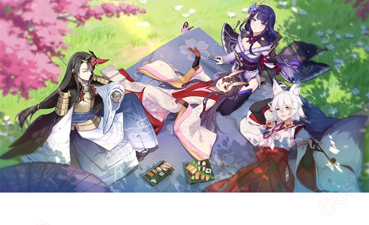 狐斎宮(きつねさいぐう) コスプレ衣装 『原神』 鳴神大社 cosplay 仮装 変装-1