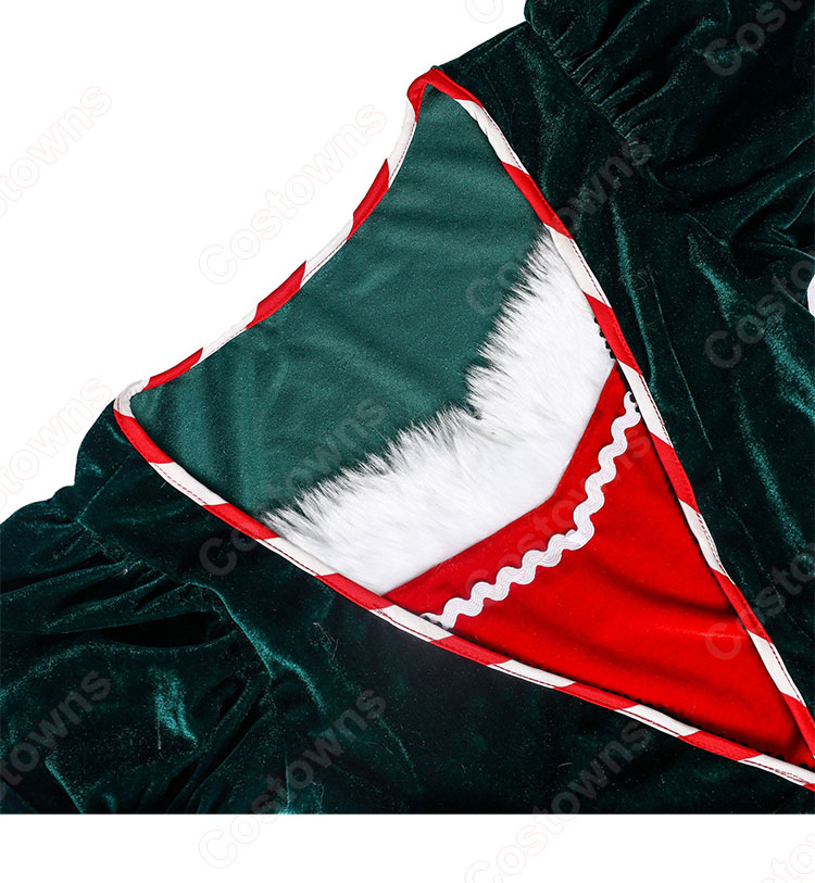 クリスマスドレス サンタ ワンピース セクシー サンタ衣装 ハロウィン コスプレ衣装 可愛い レディース 仮装 パーティー 忘年会 クリスマス豪華 変装 衣装 セット-6