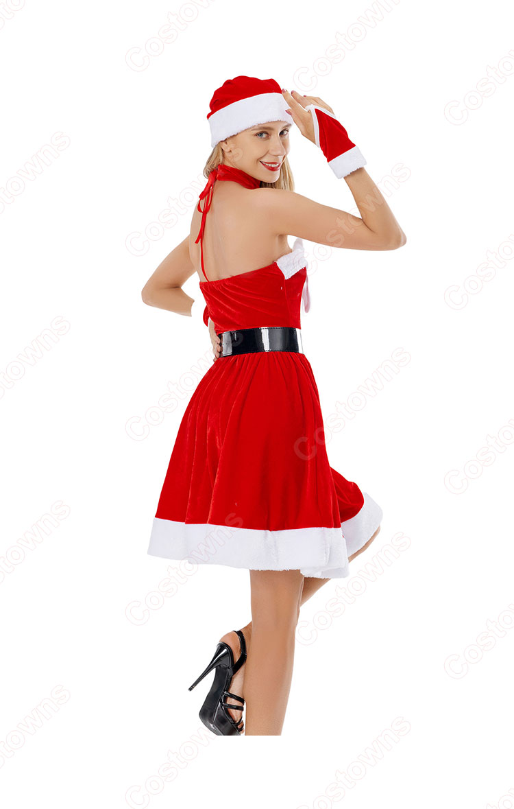サンタ コスチューム クリスマス ワンピース 可愛い ハロウィン 仮装 セクシーコスプレ衣装 セット クリスマス グッズ レディース 日常着-5