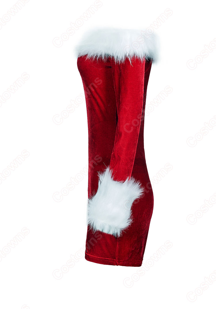 クリスマス コスプレ 衣装 チャイナ風 コスチューム ハロウィン 仮装 ミニワンピース セクシー サンタ衣装 ふわふわ 柔らかい 変装 レディース ワンピース-3