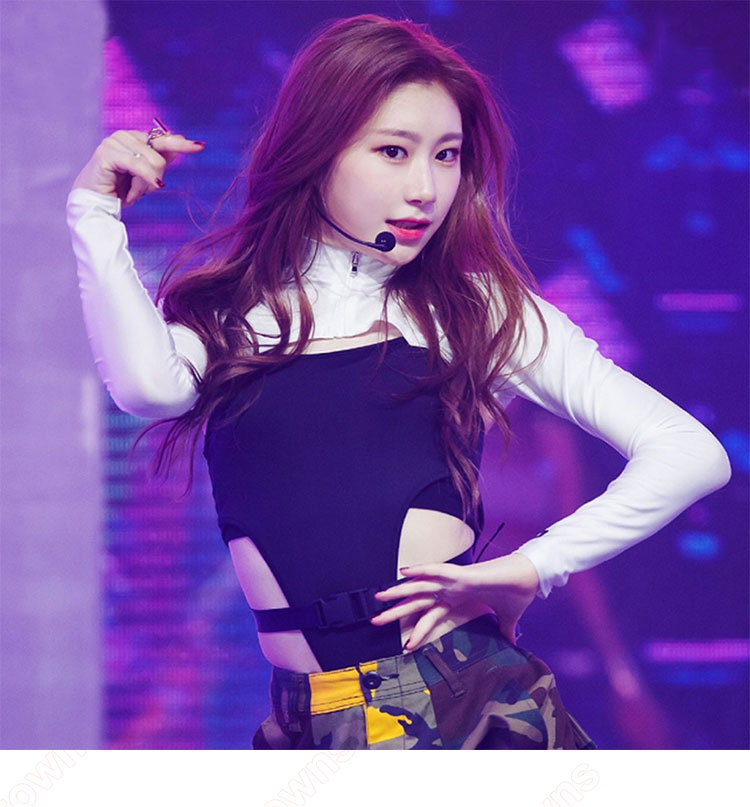 チェリョン ジャズダンス衣装 ITZY 韓国 アイドルスタイル ジャズ団体服 KPOPアイドル衣装 人気 ステージ衣装-1