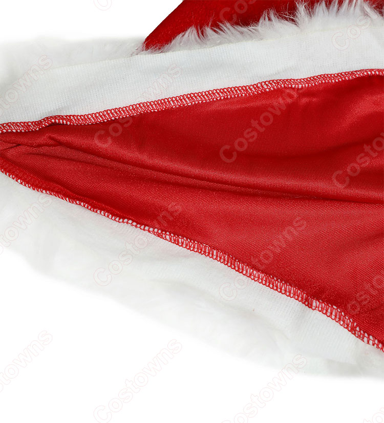 サンタガール メイド風 コスプレ 赤 サンタ コスチューム 長袖 襟付き ワンピース 可愛い v襟 クリスマス 衣装 着痩せ サンタ 仮装 サンタ ワンピース オシャレ サンタコス 衣装 クリスマス グッズ-7