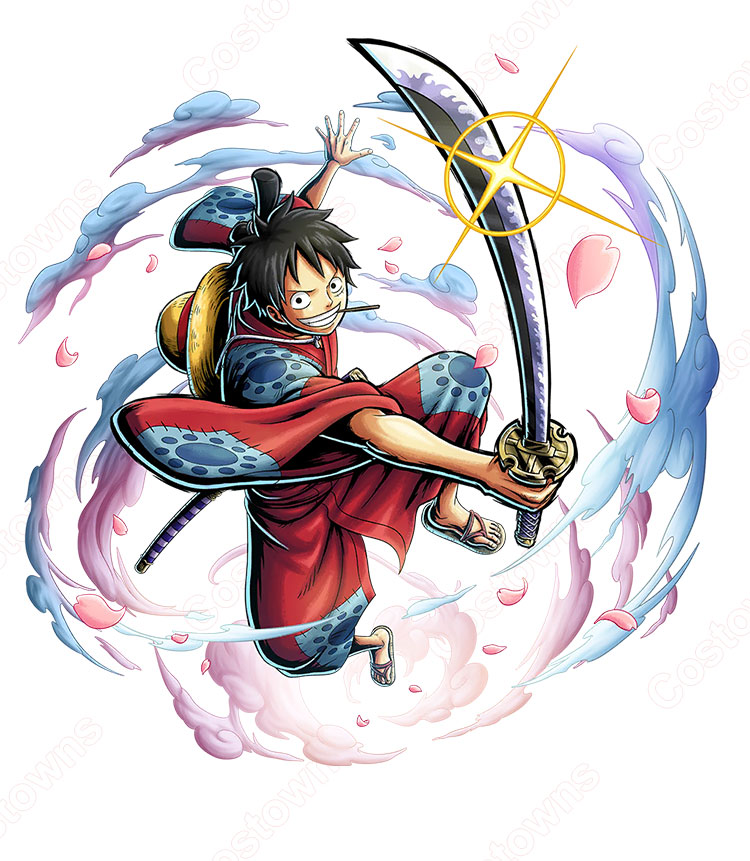 ワンピース ワノ国編 ルフィ太郎 和装 モンキー D ルフィ コスプレ衣装 One Piece Cosplay 仮装 変装 Costowns