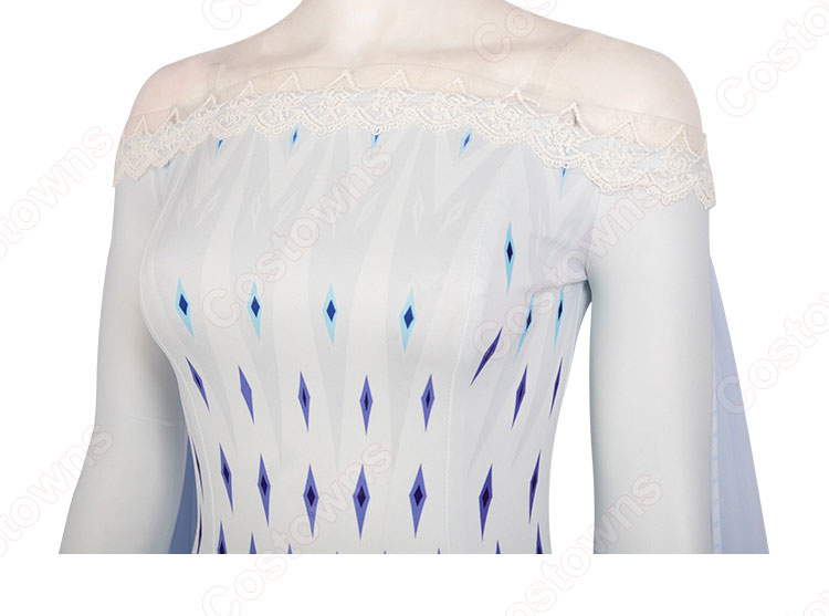 アナと雪の女王2 エルサ コスプレ衣装 ディズニー 映画 アレンデール王国家の長女 cosplay 仮装 変装 2点セット（ワンピース、ズボン）-8