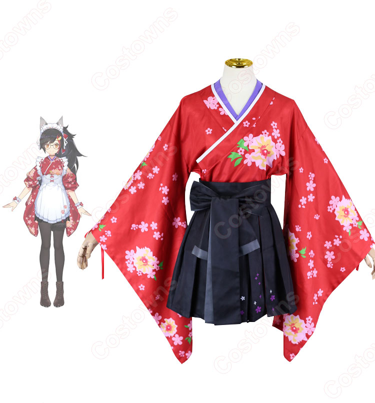 VTuber 大神ミオ 正月衣装 コスプレ衣装 「hololive(ホロライブ)」 アイドル衣装 cosplay 仮装 変装-3