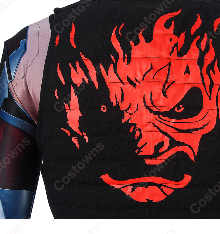 サイバーパンク2077 ジョニー・シルヴァーハンド コスプレ衣装 ロバート・ジョン・リンダー cosplay 仮装 変装 セット-7