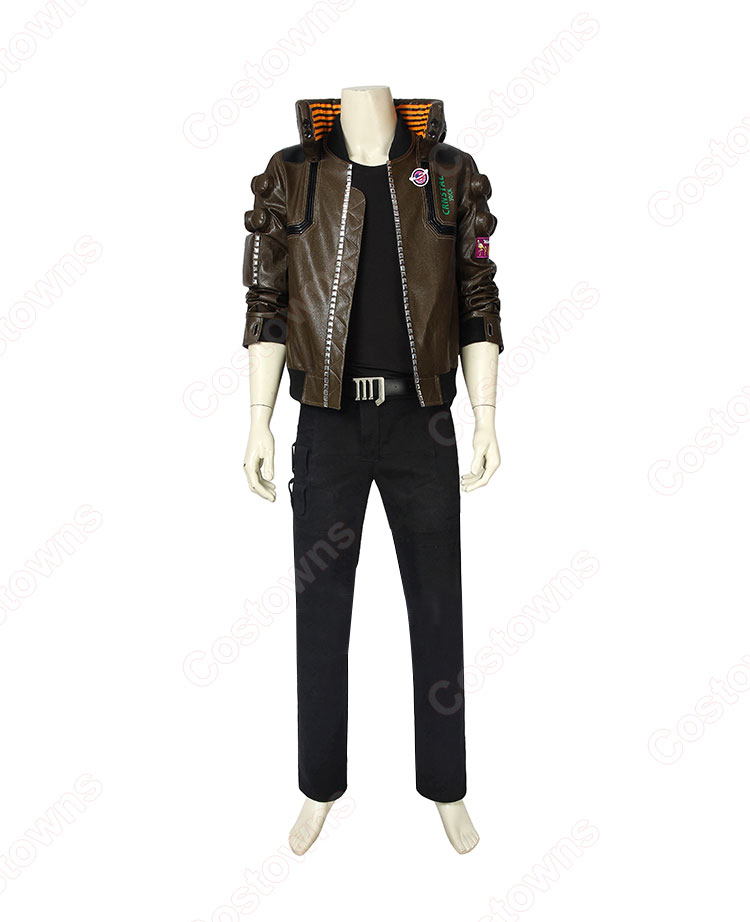 サイバーパンク2077 主人公V 男性 コスプレ衣装 ゲーム cosplay 仮装 変装 セット-2