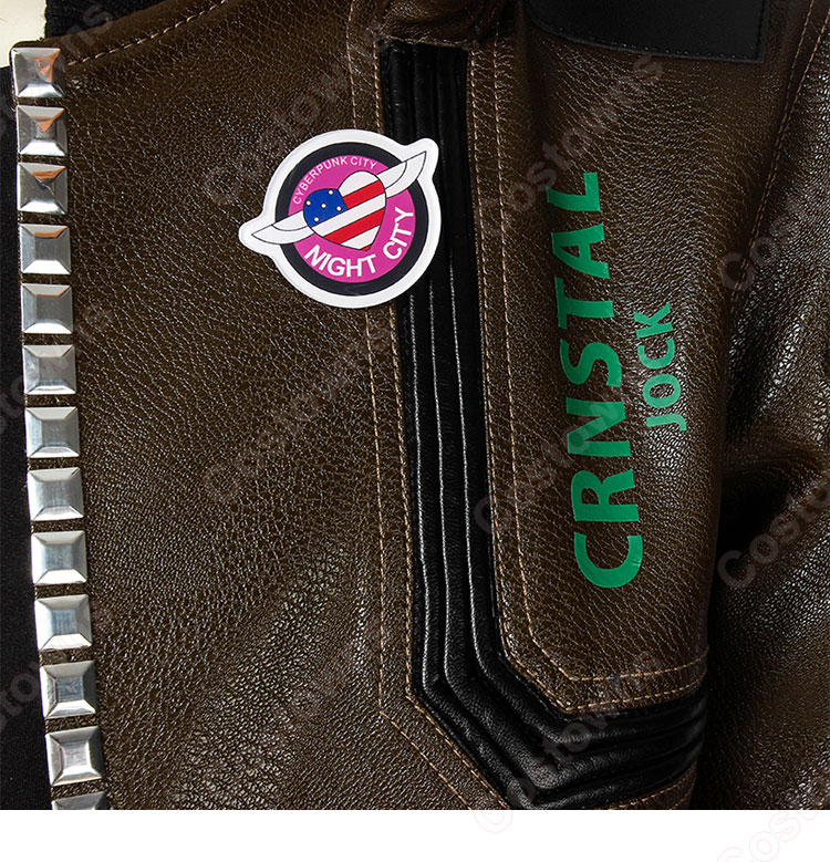 サイバーパンク2077 主人公V 男性 コスプレ衣装 ゲーム cosplay 仮装 変装 セット-8