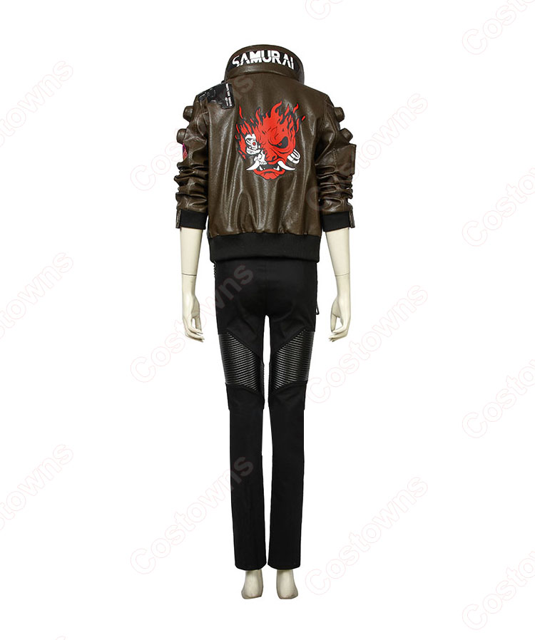 サイバーパンク2077 主人公V ヴィー 女性 コスプレ衣装 ゲームcosplay 仮装 変装セット-4