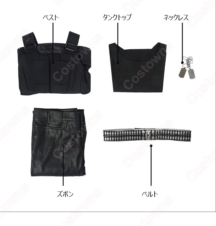 サイバーパンク2077 ジョニー・シルヴァーハンド コスプレ衣装 ロバート・ジョン・リンダー cosplay 仮装 変装 セット-11