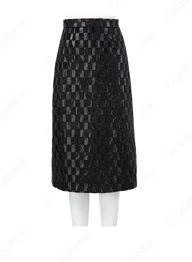 2021映画 クルエラ コスプレ衣装 ディズニー 101匹わんちゃん 悪役クルエラ・ド・ヴィル cosplay 仮装 変装 3点セット(黒コート、スカート、手袋)-7