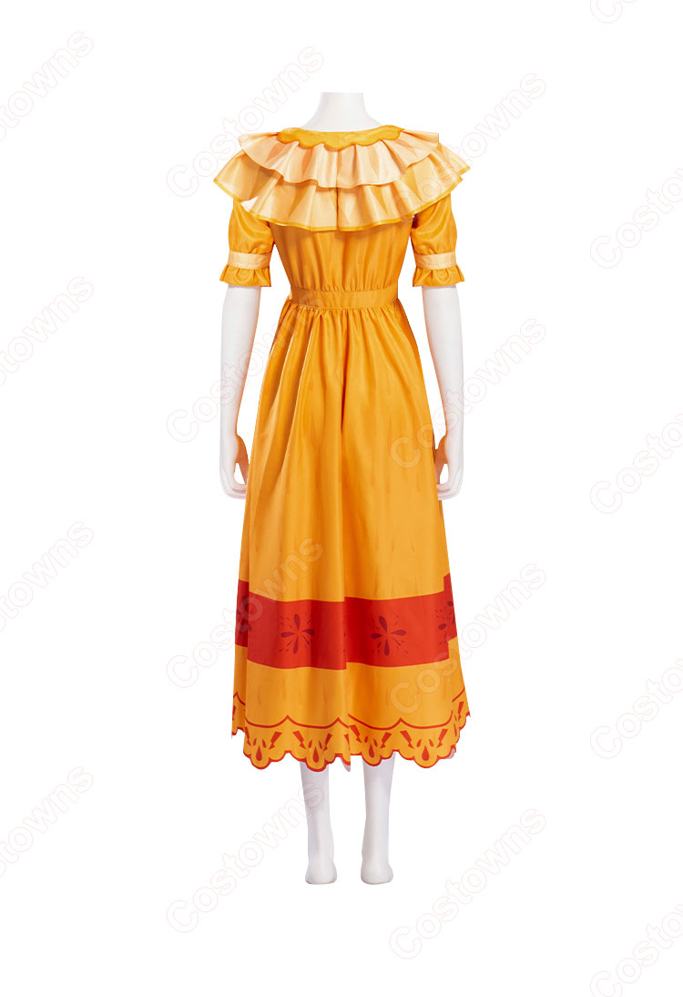 Encanto ペパ・マドリガル コスプレ衣装 ディズニー 映画 『ミラベルと魔法だらけの家』 ミラベルのおば cosplay 仮装 変装 2点セット(ワンピース、ピアス)-5