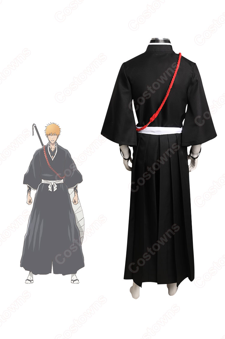 BLEACH 黒崎一護 死覇装 コスプレ衣装 『BLEACH 千年血戦篇』 主人公 cosplay 仮装 変装-3