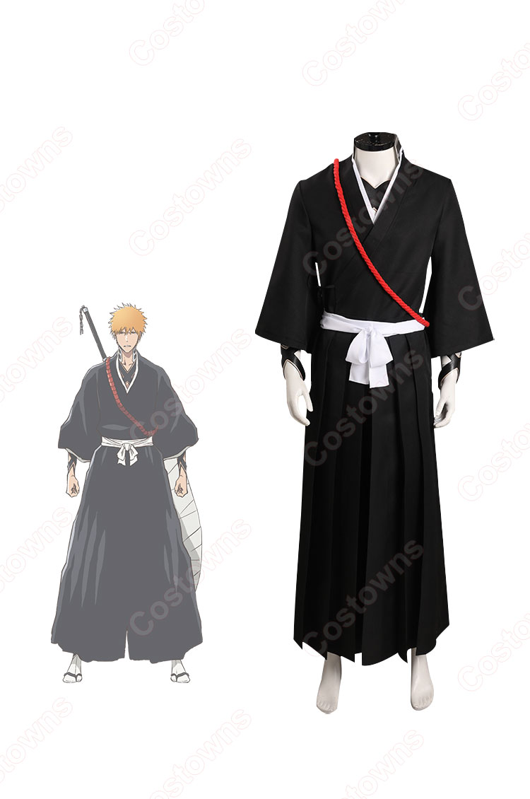 BLEACH 黒崎一護 死覇装 コスプレ衣装 『BLEACH 千年血戦篇』 主人公 cosplay 仮装 変装-1