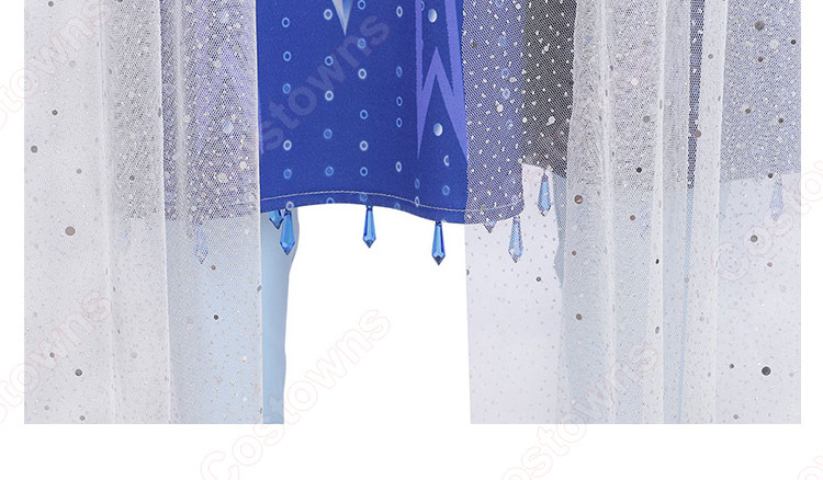 アナと雪の女王2 エルサ コスプレ衣装 ディズニー映画 アナ雪 女王 cosplay 仮装 変装 オーダメイド可-12