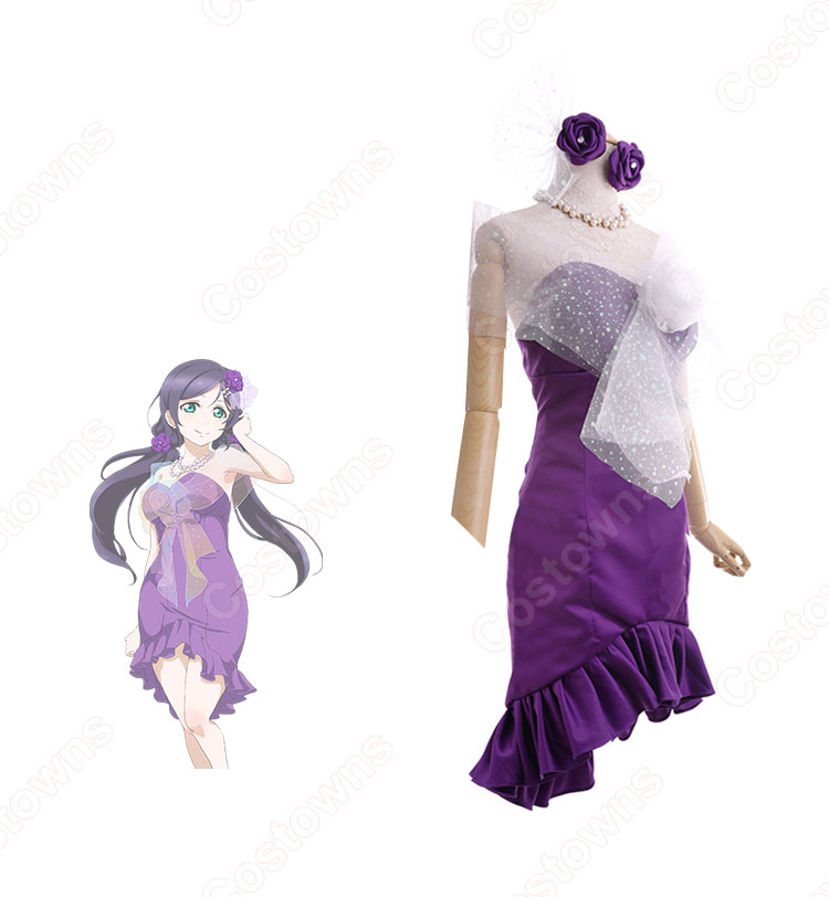 スクフェス 東條希 ウェディングドレス コスプレ衣装 『ラブライブ! スクールアイドルフェスティバル』 空想ブライダル パーティーウエディングドレス cosplay 仮装 変装-2