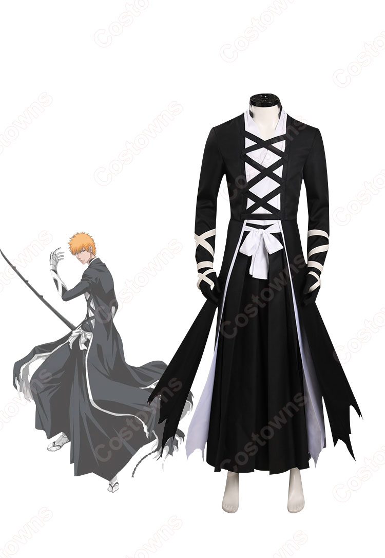 BLEACH 黒崎一護 コスプレ衣装 『BLEACH 死神代行消失篇』 主人公 cosplay 仮装 変装-1