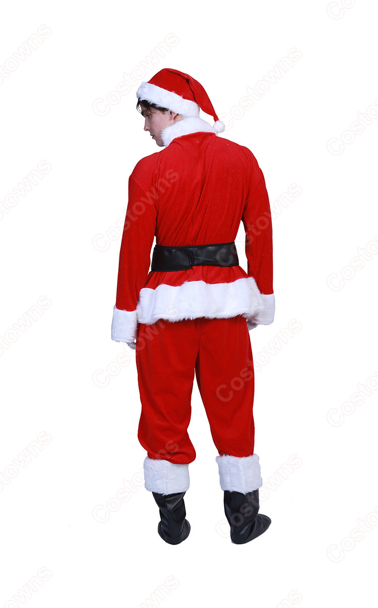 サンタクロース 衣装 本格 サンタ コスプレ衣装 男女兼用 クリスマス コスチューム フリーサイズ サンタ服 本気 サンタクロース 仮装 サンタ キャラクター 衣装 仮装 7点 セット サンタグッズ 大人用-4