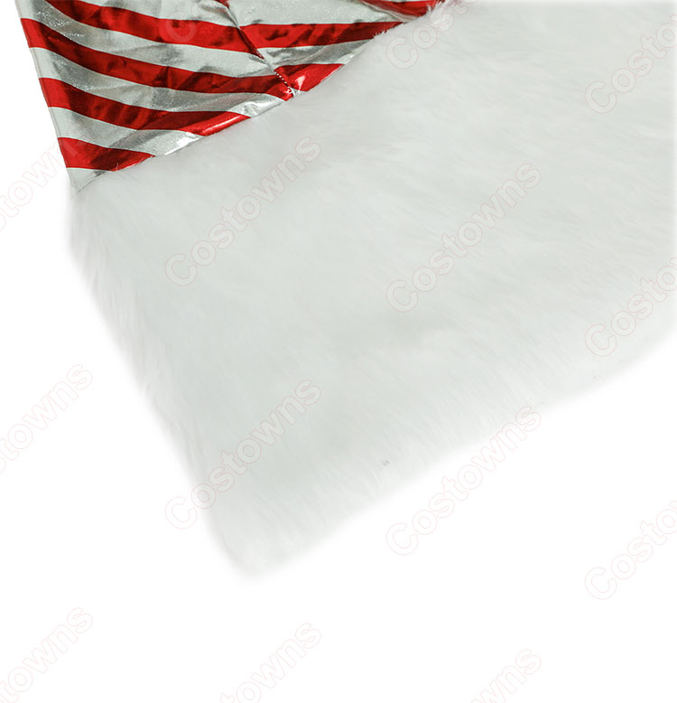 クリスマス コスチューム サンタ コスプレ レディース セクシー パーティーコス シンプル 可愛い 縞 ワンピース サンタクロース 防寒 衣装 長袖 フード付き ワンピース-9