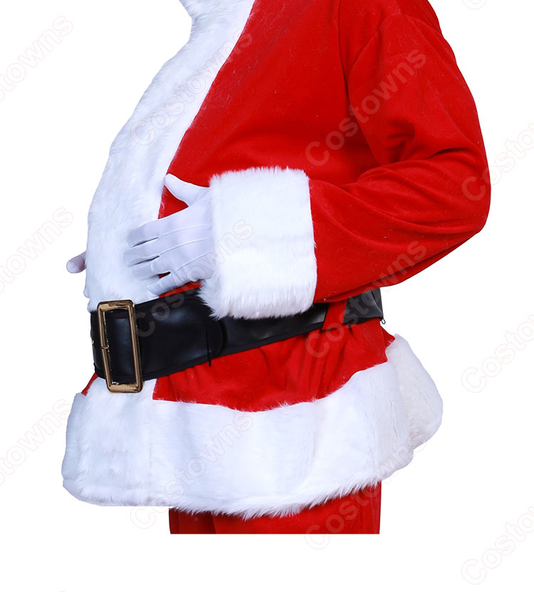 サンタクロース 衣装 本格 サンタ コスプレ衣装 男女兼用 クリスマス コスチューム フリーサイズ サンタ服 本気 サンタクロース 仮装 サンタ キャラクター 衣装 仮装 7点 セット サンタグッズ 大人用-7