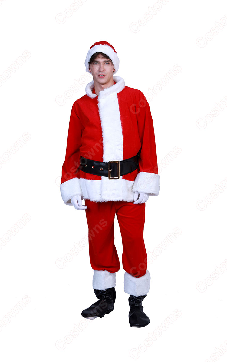 サンタクロース 衣装 本格 サンタ コスプレ衣装 男女兼用 クリスマス コスチューム フリーサイズ サンタ服 本気 サンタクロース 仮装 サンタ キャラクター 衣装 仮装 7点 セット サンタグッズ 大人用-3