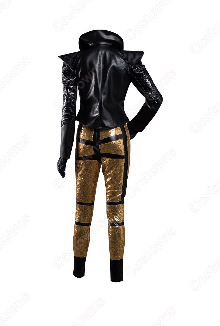 悪役クルエラ・ド・ヴィル コスプレ衣装 ディズニー映画 『クルエラ』 パンク cosplay 仮装 変装-4