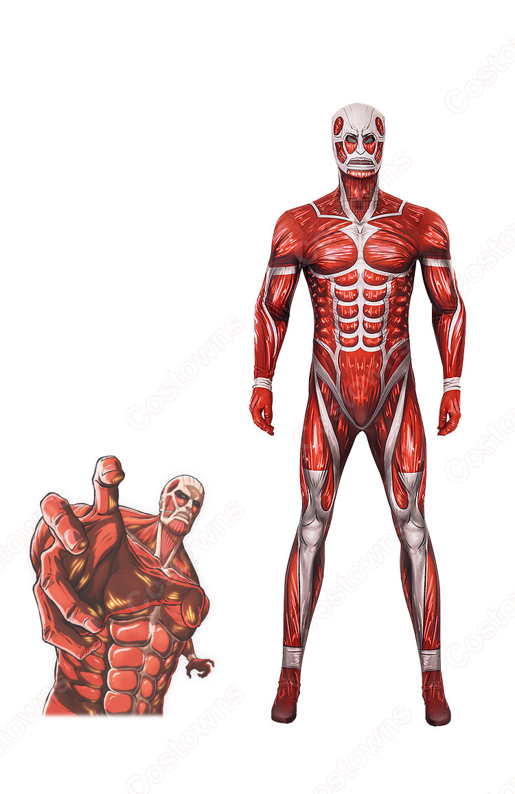 進撃の巨人 全身タイツ 筋肉タイツ コスプレ衣装-1