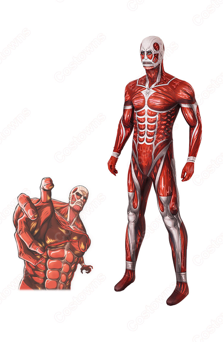 進撃の巨人 全身タイツ 筋肉タイツ コスプレ衣装-2