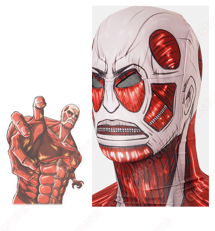 進撃の巨人 全身タイツ 筋肉タイツ コスプレ衣装-5